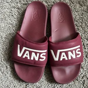 Vans Burgundy Slide Sandals